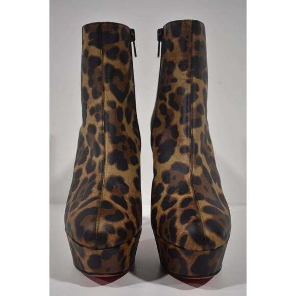 Christian Louboutin Bianca Booty 120 Leopard Brown Platform Ankle Heel Boot 36 - Picture 5 of 12
